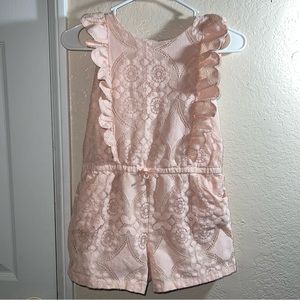 Janie and Jack shorts romper Size: 12 Color: Light pink